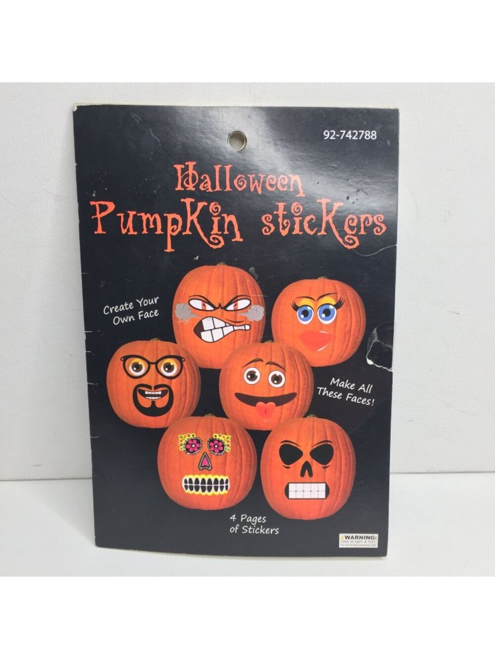 Momentum Brands 4 Pages Pumpkin Emoti-kins Halloween Stickers Jack-o-Lantern Fun